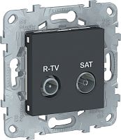 Розетка TV+R+SAT Оконечная без рамки Schneider Electric Unica New 1-м. антрацит картинка